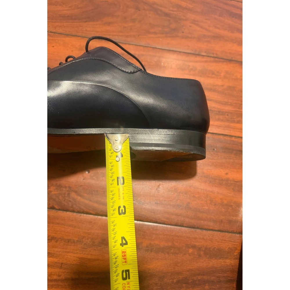 Magnanni Mens Navy Blue Leather Medallion Toe Derby Dress Shoes Size 11 M - Picture 3 of 16